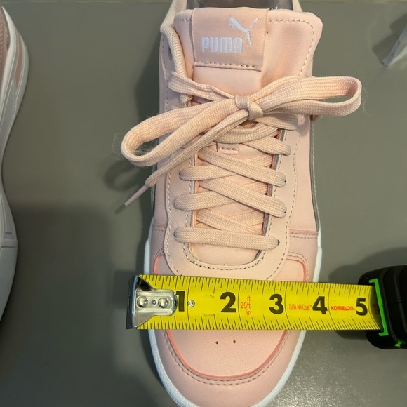 💗”Puma” Baby Pink Women’s Leather Lace Up Soft Foam Sneakers Size 9💗 - Picture 9 of 12